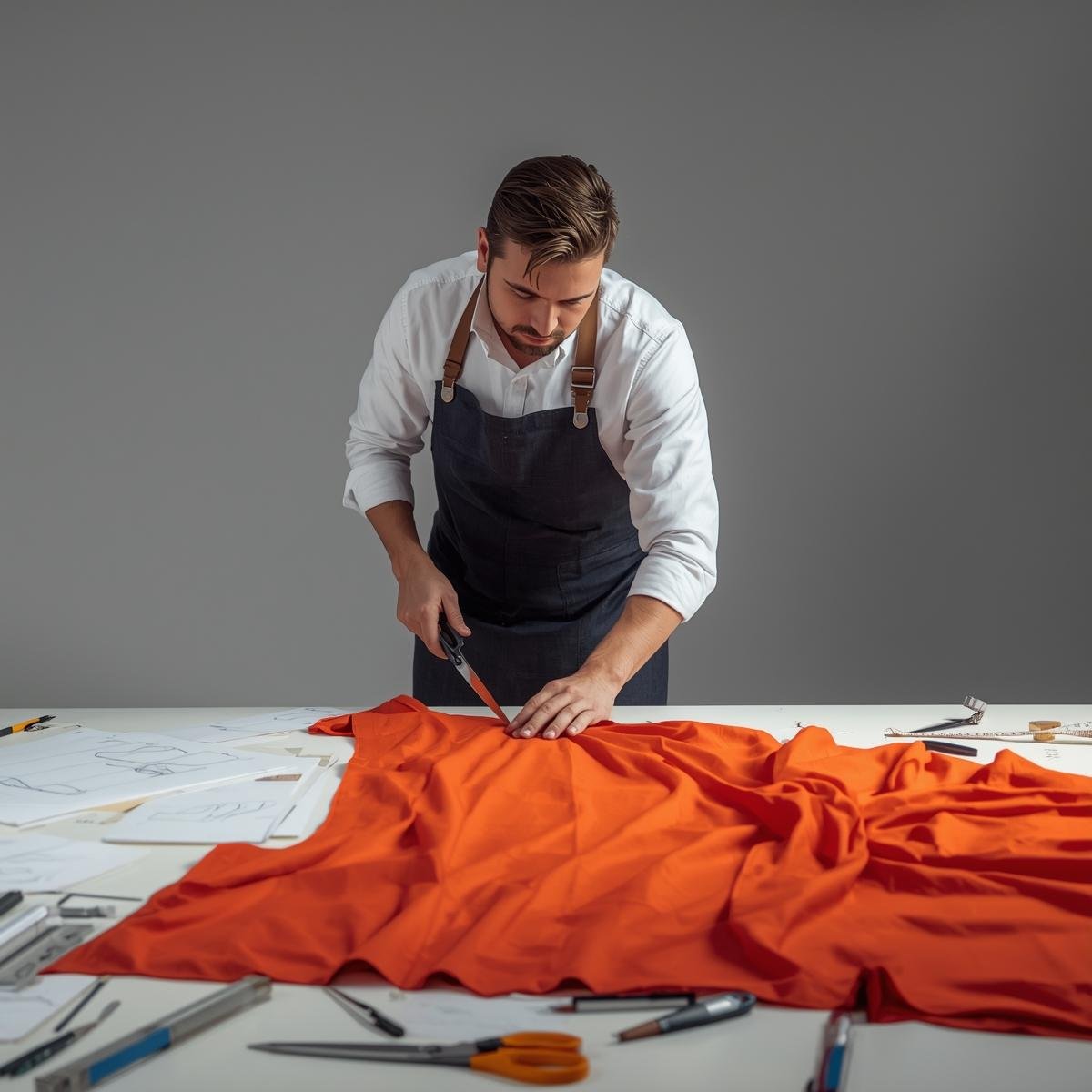 Designer cutting fabric with precision